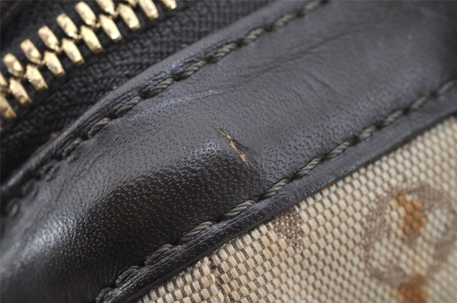 Auth Louis Vuitton Monogram Mini Josephine PM Hand Bag M92215 Khaki Beige 1901I