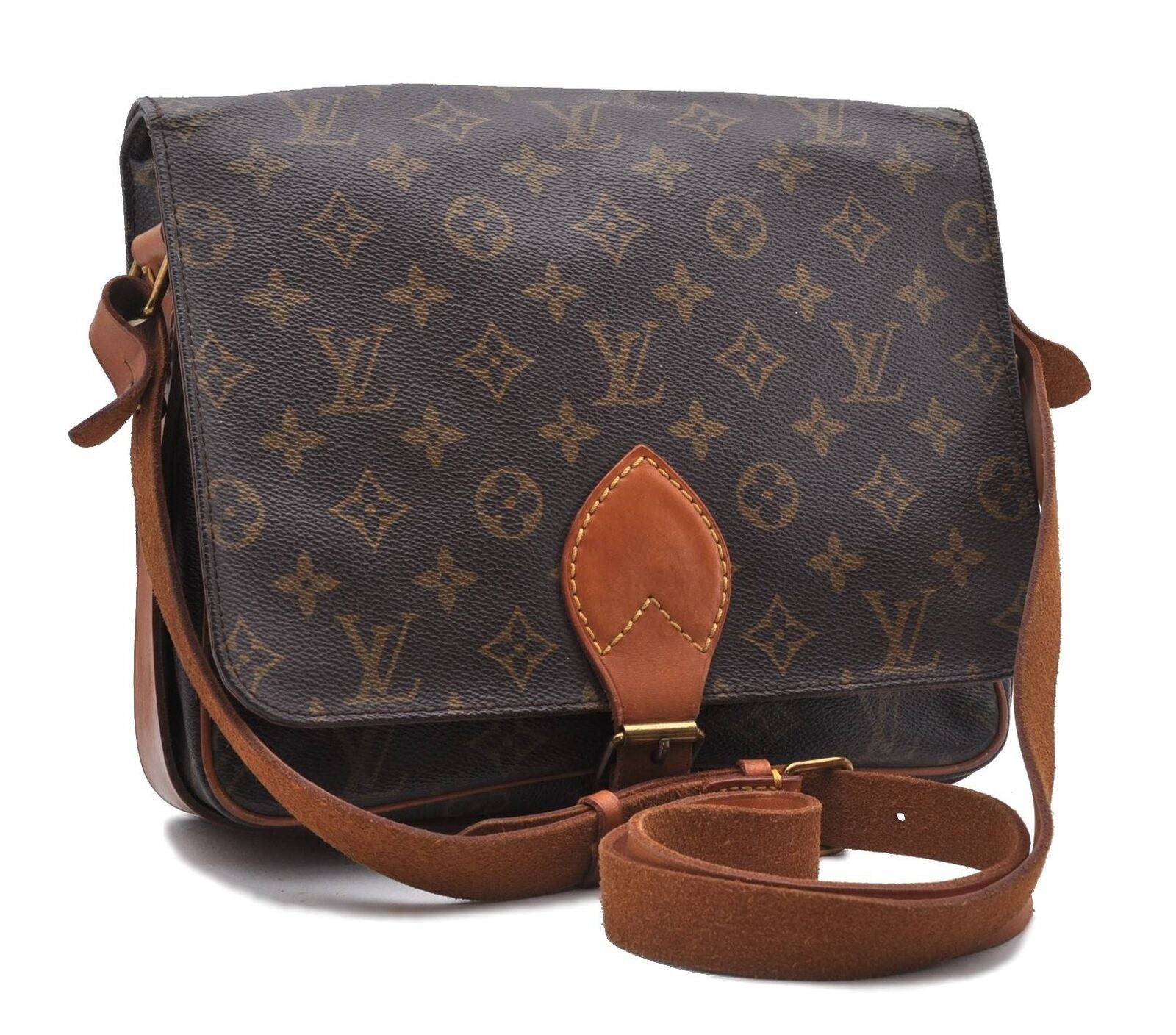 Auth LOUIS VUITTON Monogram Cartouchiere GM Shoulder Cross Bag M51252 LV 1902B