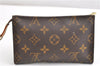 Authentic Louis Vuitton Monogram Pouch For Bucket PM LV Junk 1902G