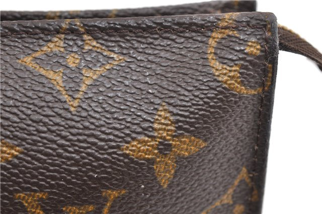 Authentic Louis Vuitton Monogram Pouch For Bucket PM LV Junk 1902G