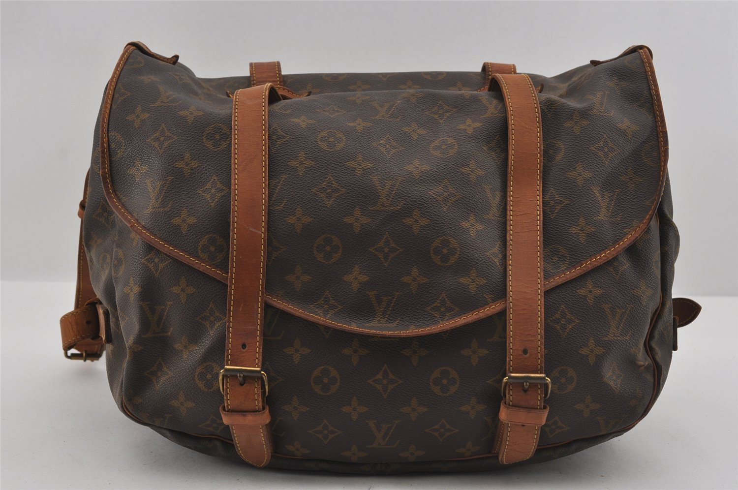 Authentic Louis Vuitton Monogram Saumur 43 Shoulder Cross Bag M42252 Junk 1902I