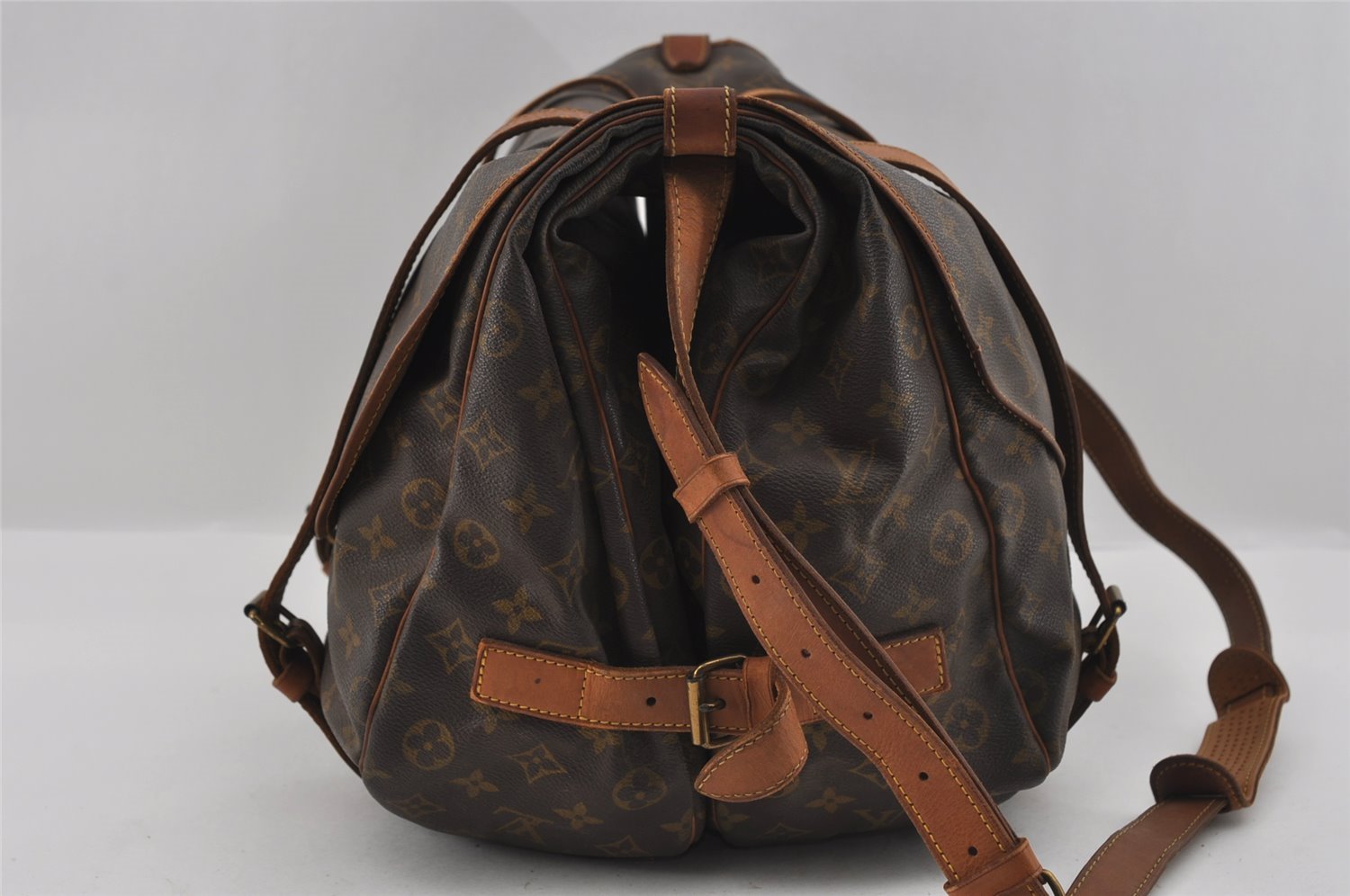 Authentic Louis Vuitton Monogram Saumur 43 Shoulder Cross Bag M42252 Junk 1902I