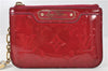 Authentic Louis Vuitton Vernis Pochette Cles NM Coin Purse Case M91669 Red 1903G