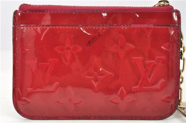 Authentic Louis Vuitton Vernis Pochette Cles NM Coin Purse Case M91669 Red 1903G