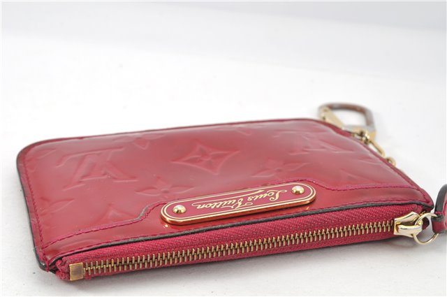 Authentic Louis Vuitton Vernis Pochette Cles NM Coin Purse Case M91669 Red 1903G