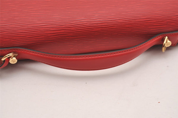 Authentic Louis Vuitton Epi Monceau 2Way Shoulder Hand Bag Red M52127 LV 1903I