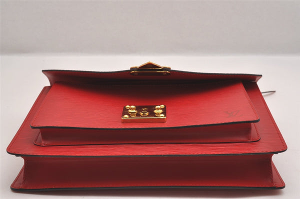 Authentic Louis Vuitton Epi Monceau 2Way Shoulder Hand Bag Red M52127 LV 1903I