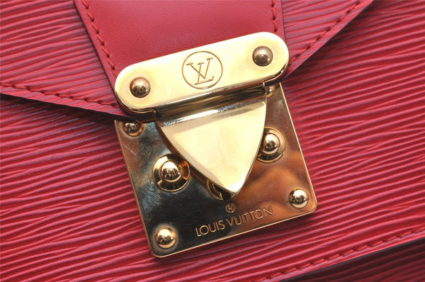 Authentic Louis Vuitton Epi Monceau 2Way Shoulder Hand Bag Red M52127 LV 1903I