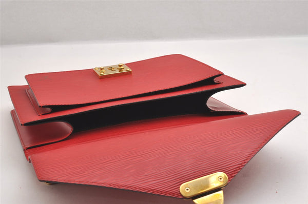 Authentic Louis Vuitton Epi Monceau 2Way Shoulder Hand Bag Red M52127 LV 1903I