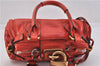 Authentic Chloe Vintage Mini Paddington Leather Hand Bag Purse Red 1904F