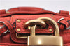 Authentic Chloe Vintage Mini Paddington Leather Hand Bag Purse Red 1904F