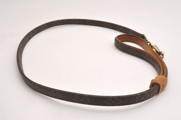 Authentic Louis Vuitton Monogram Leash Baxter MM Dog Lead M58056 LV 1904I