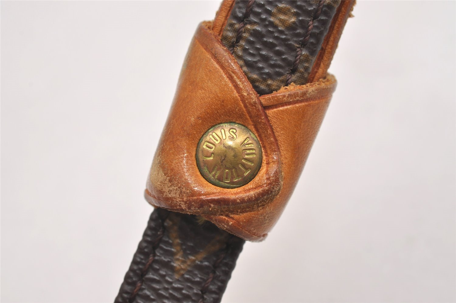 Authentic Louis Vuitton Monogram Leash Baxter MM Dog Lead M58056 LV 1904I