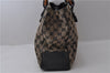 Authentic GUCCI Bamboo Tote Hand Bag GG Canvas Leather 112526 Black 1905D