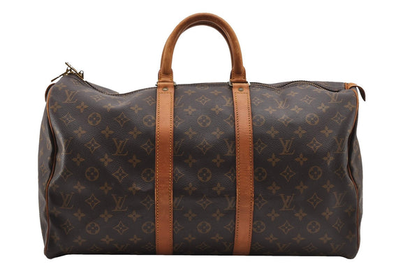 Authentic Louis Vuitton Monogram Keepall 45 Travel Boston Bag M41428 LV 1905G