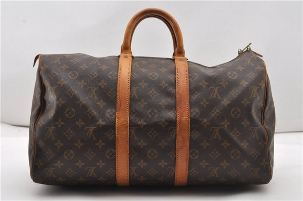 Authentic Louis Vuitton Monogram Keepall 45 Travel Boston Bag M41428 LV 1905G