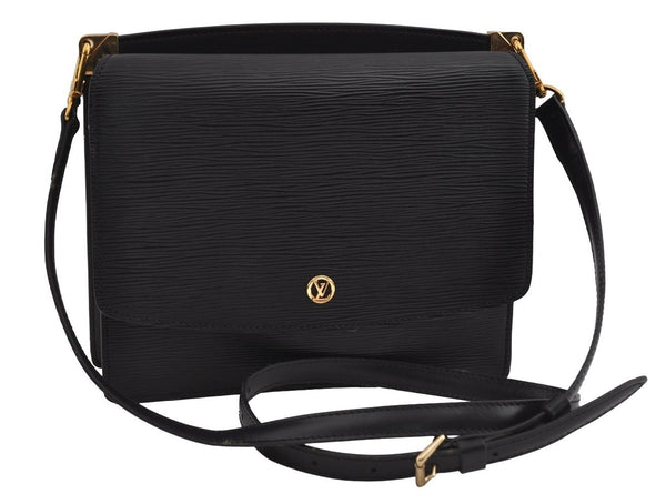 Authentic Louis Vuitton Epi Grenelle Shoulder Cross Body Bag M52362 Black 1905I