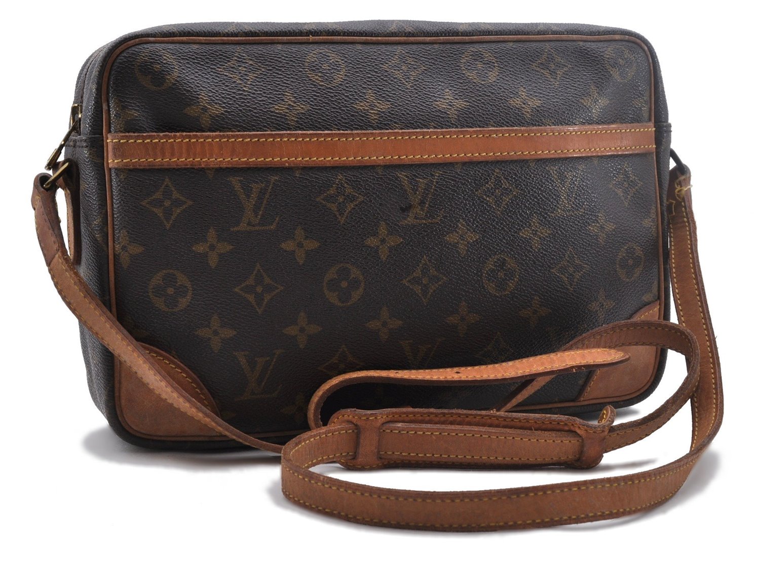 Auth Louis Vuitton Monogram Trocadero 30 Shoulder Cross Body Bag M51272 LV 1907D