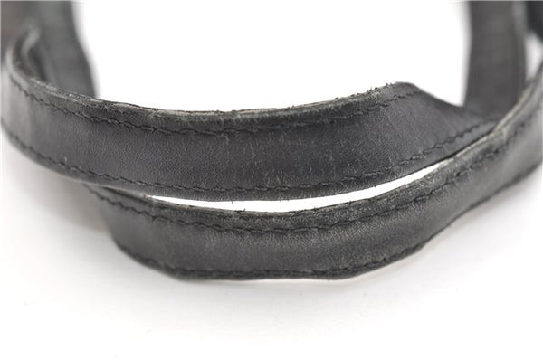 Authentic GUCCI Vintage Shoulder Tote Bag GG Canvas Leather 0021098 Black 1909G