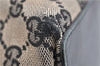 Authentic GUCCI Vintage Shoulder Tote Bag GG Canvas Leather 0021098 Black 1909G