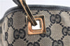 Authentic GUCCI Vintage Shoulder Tote Bag GG Canvas Leather 0021098 Black 1909G