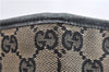 Authentic GUCCI Vintage Shoulder Tote Bag GG Canvas Leather 0021098 Black 1909G