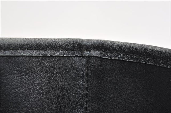 Authentic GUCCI Vintage Shoulder Tote Bag GG Canvas Leather 0021098 Black 1909G