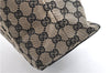 Authentic GUCCI Vintage Shoulder Tote Bag GG Canvas Leather 0021098 Black 1909G