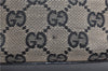 Authentic GUCCI Vintage Shoulder Tote Bag GG Canvas Leather 0021098 Black 1909G