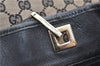 Authentic GUCCI Vintage Shoulder Tote Bag GG Canvas Leather 0021098 Black 1909G