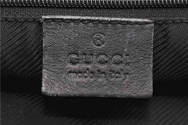 Authentic GUCCI Vintage Shoulder Tote Bag GG Canvas Leather 0021098 Black 1909G