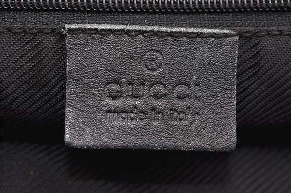 Authentic GUCCI Vintage Shoulder Tote Bag GG Canvas Leather 0021098 Black 1909G