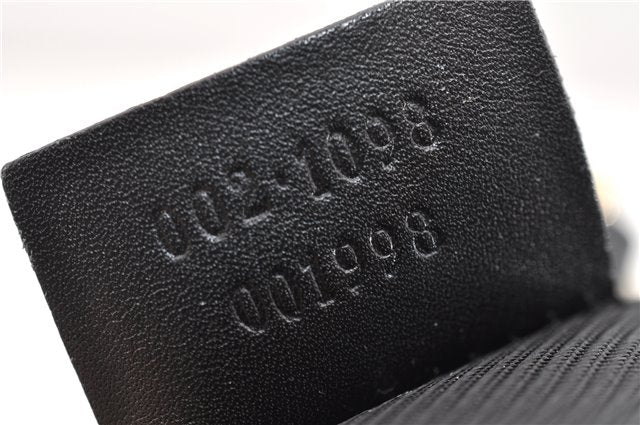 Authentic GUCCI Vintage Shoulder Tote Bag GG Canvas Leather 0021098 Black 1909G