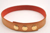 Authentic Louis Vuitton Tambour Novelty Bracelet Leather Beige LV 1909I