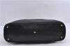 Authentic GUCCI Vintage Bamboo Hand Shoulder Bag Leather Black 1910D