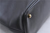 Authentic GUCCI Vintage Bamboo Hand Shoulder Bag Leather Black 1910D