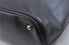 Authentic GUCCI Vintage Bamboo Hand Shoulder Bag Leather Black 1910D