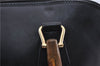 Authentic GUCCI Vintage Bamboo Hand Shoulder Bag Leather Black 1910D
