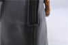 Authentic GUCCI Vintage Bamboo Hand Shoulder Bag Leather Black 1910D