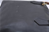 Authentic GUCCI Vintage Bamboo Hand Shoulder Bag Leather Black 1910D