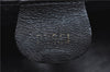 Authentic GUCCI Vintage Bamboo Hand Shoulder Bag Leather Black 1910D
