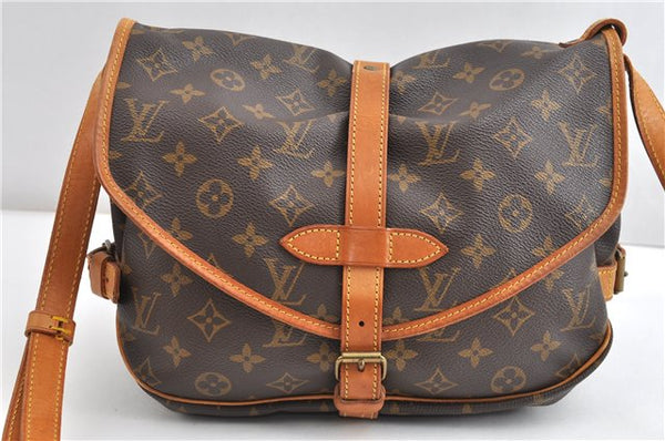 Authentic Louis Vuitton Monogram Saumur 30 Shoulder Cross Bag M42256 LV 1910G