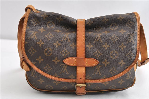 Authentic Louis Vuitton Monogram Saumur 30 Shoulder Cross Bag M42256 LV 1910G