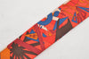 Authentic HERMES Twilly Scarf "LE NOMBRE D OR ROSE" Silk Red 1910I