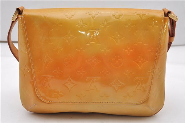 Auth Louis Vuitton Vernis Thompson Street Shoulder Bag Yellow M91008 LV 1911G