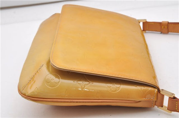 Auth Louis Vuitton Vernis Thompson Street Shoulder Bag Yellow M91008 LV 1911G
