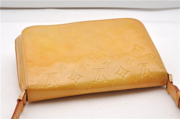 Auth Louis Vuitton Vernis Thompson Street Shoulder Bag Yellow M91008 LV 1911G