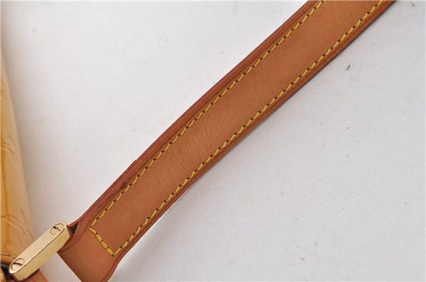 Auth Louis Vuitton Vernis Thompson Street Shoulder Bag Yellow M91008 LV 1911G