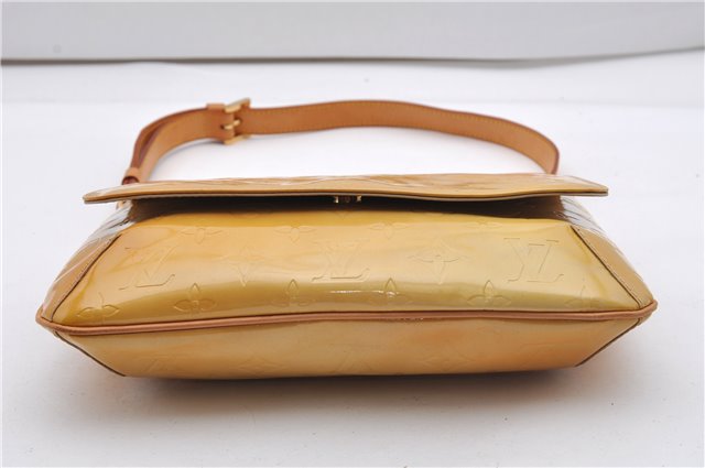 Auth Louis Vuitton Vernis Thompson Street Shoulder Bag Yellow M91008 LV 1911G