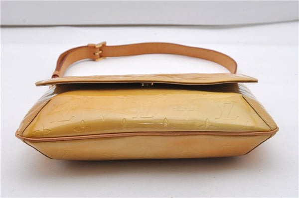 Auth Louis Vuitton Vernis Thompson Street Shoulder Bag Yellow M91008 LV 1911G